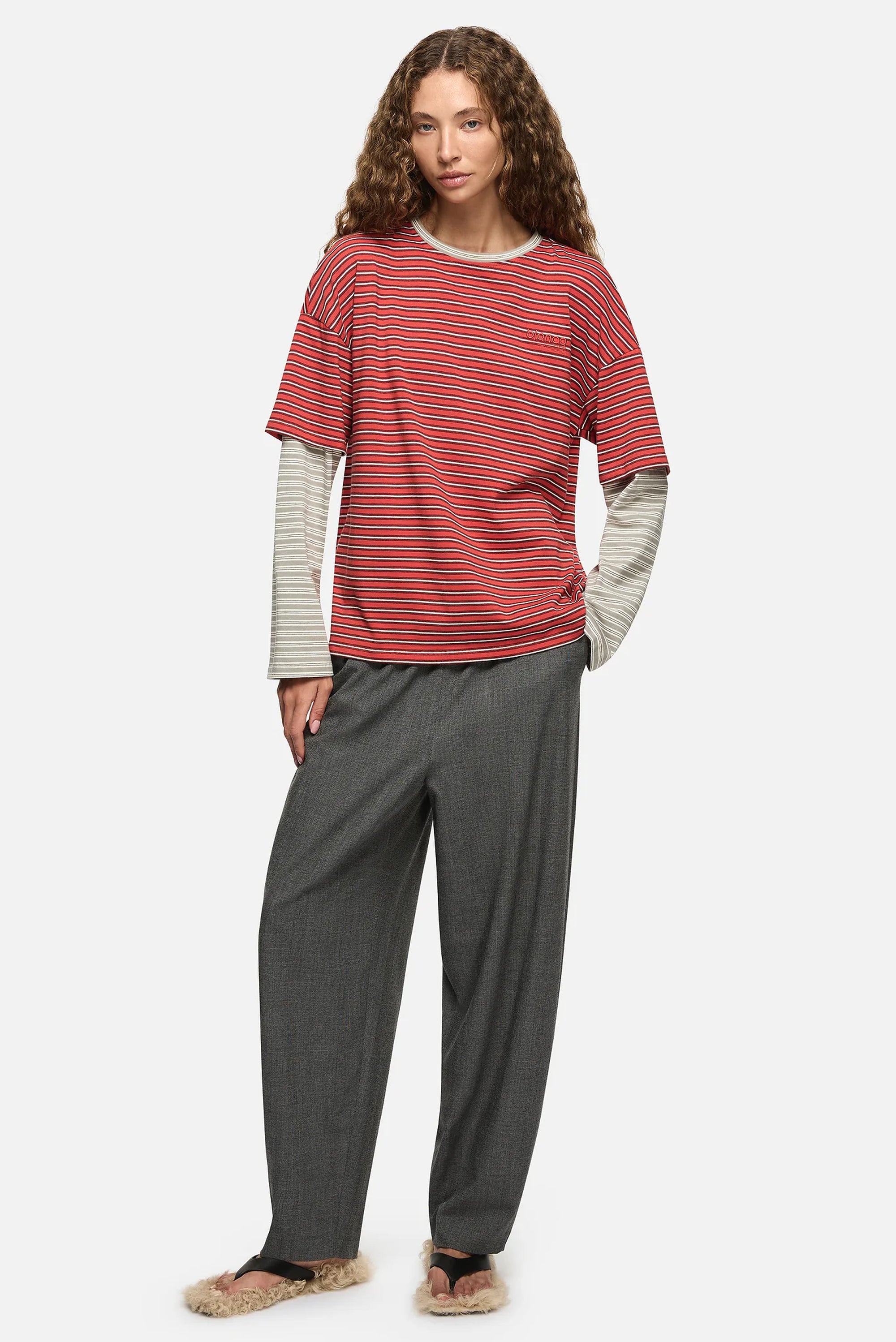 Faro Tee - Red/Grey