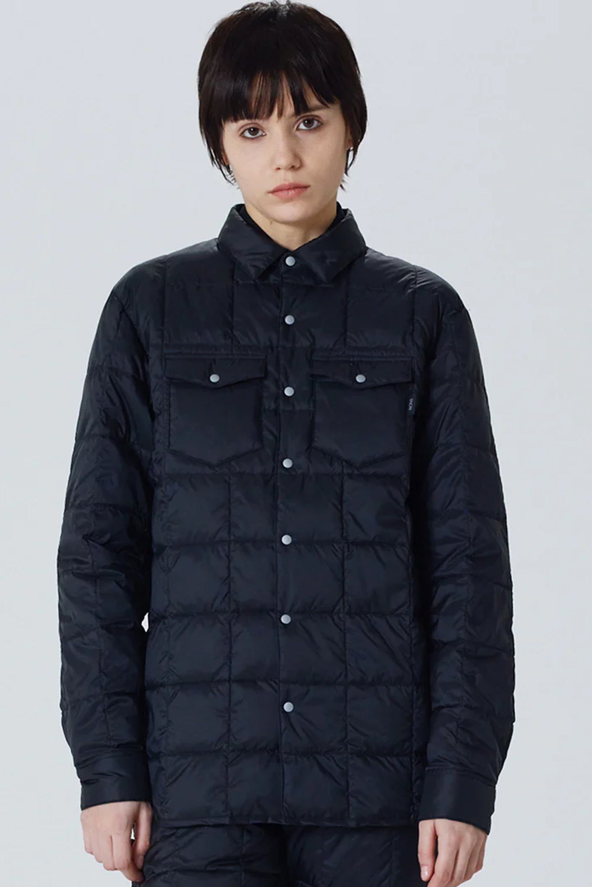 W-Pocket Down Shirt - Navy