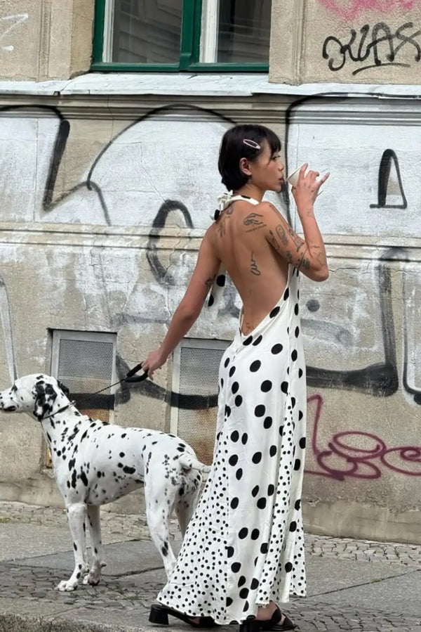 SUSMIE'S Maria Dress - Black & White Polka Dot