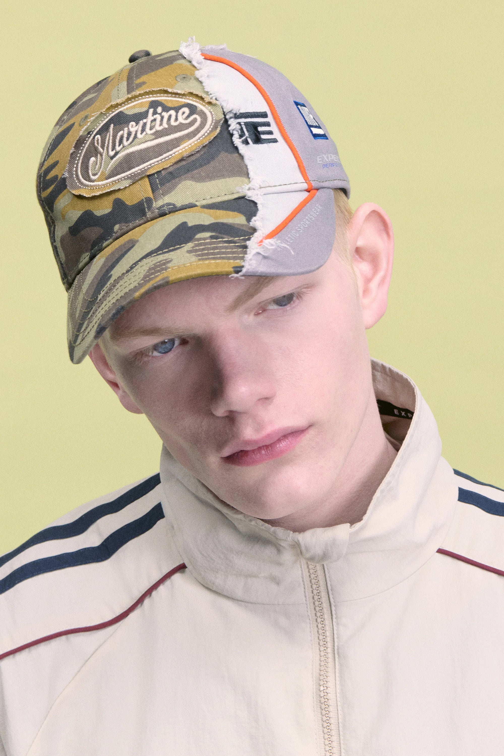 MARTINE ROSE Collage Cap - Green