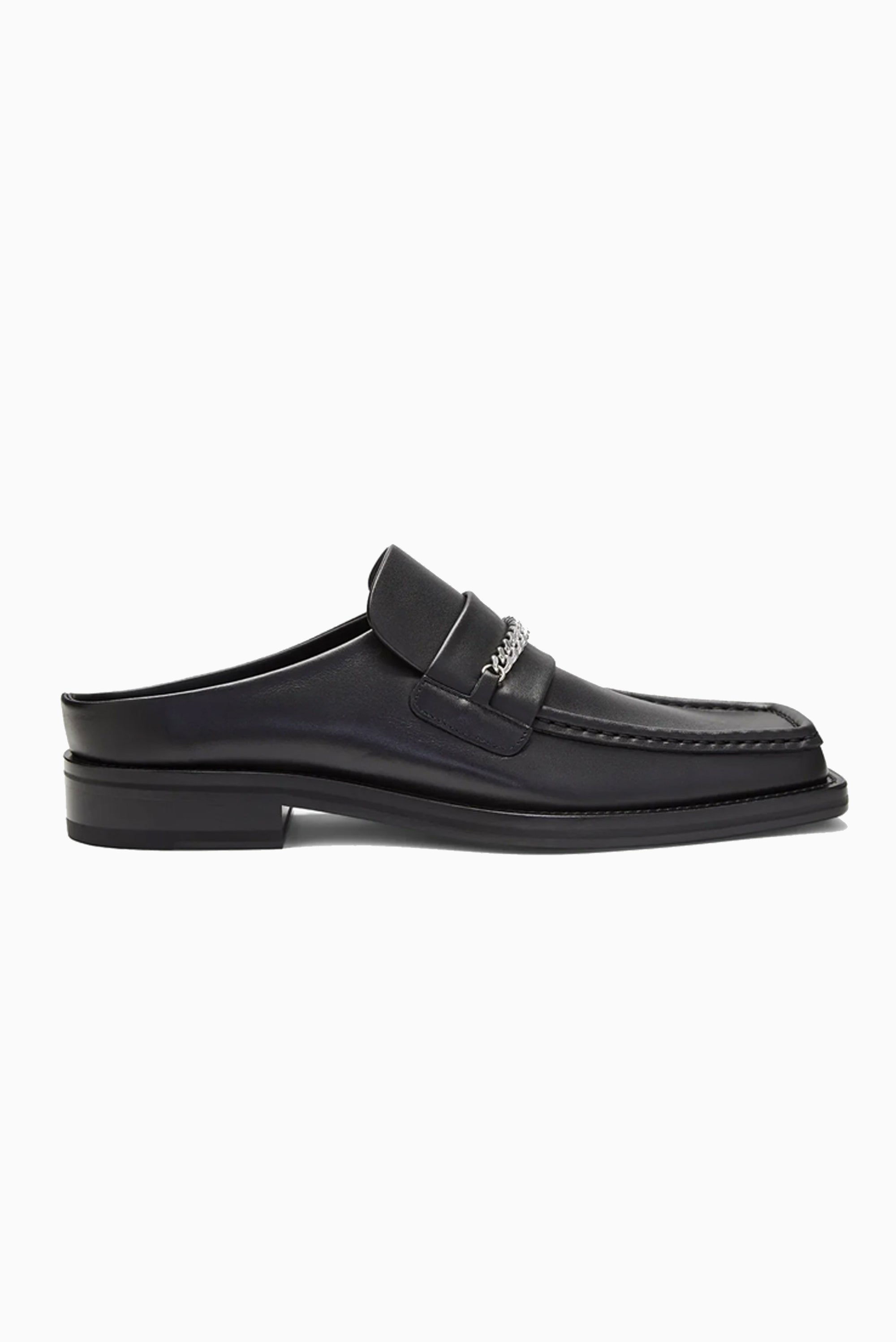 MARTINE ROSE Square Toe Mule - Black