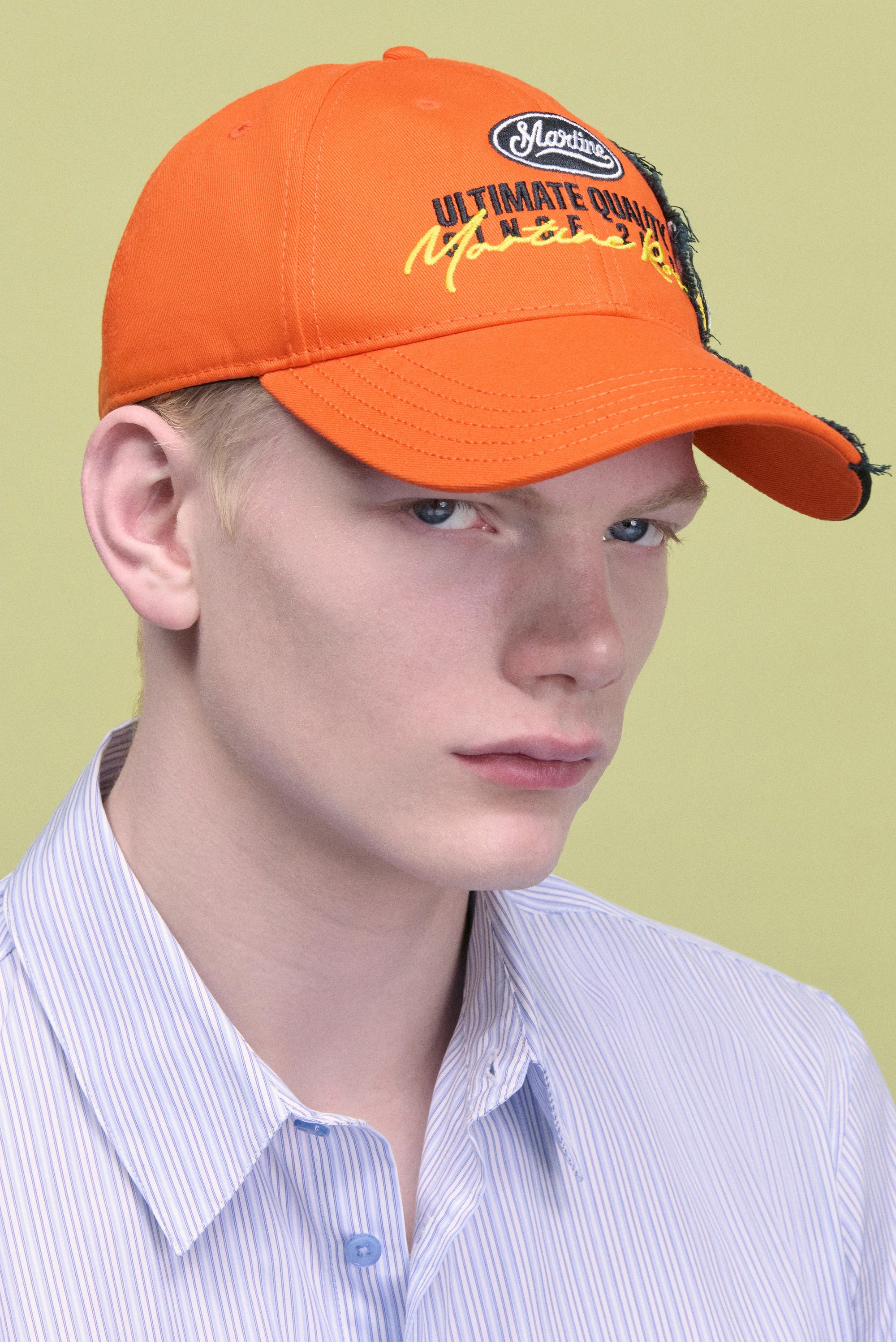 MARTINE ROSE Collage Cap - Orange