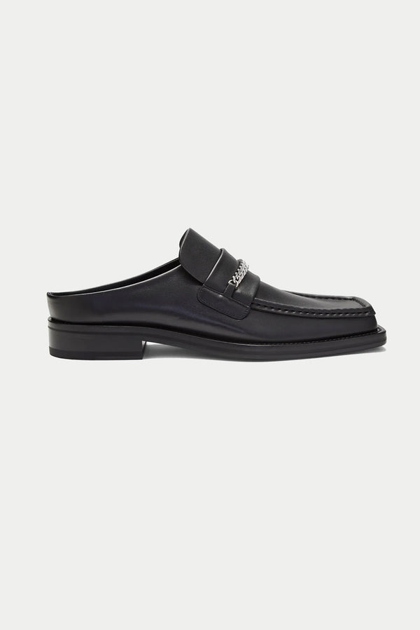 MARTINE ROSE Square Toe Mule - Black