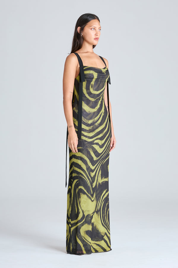 Aria Maxi Dress - Acid Zebra