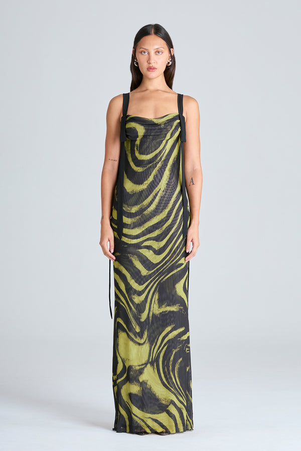 Aria Maxi Dress - Acid Zebra