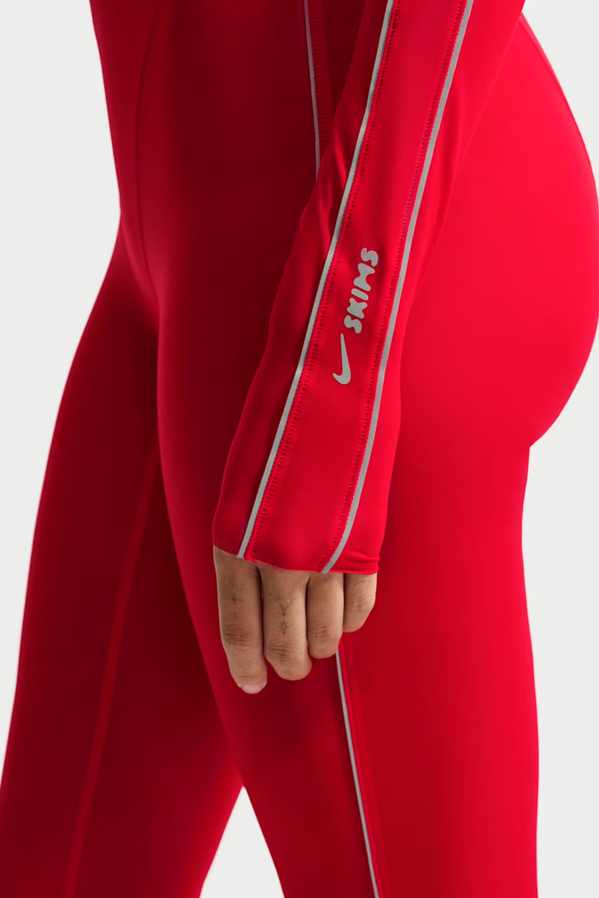 NikeSKIMS Weightless Mock Long Sleeve Top - University Red
