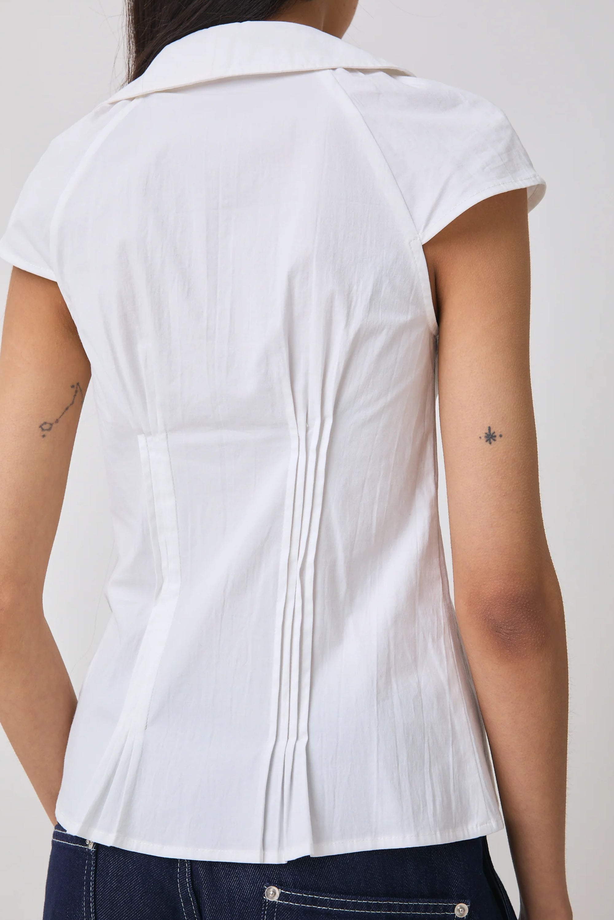 Missy Asymmetric Blouse - Porcelain