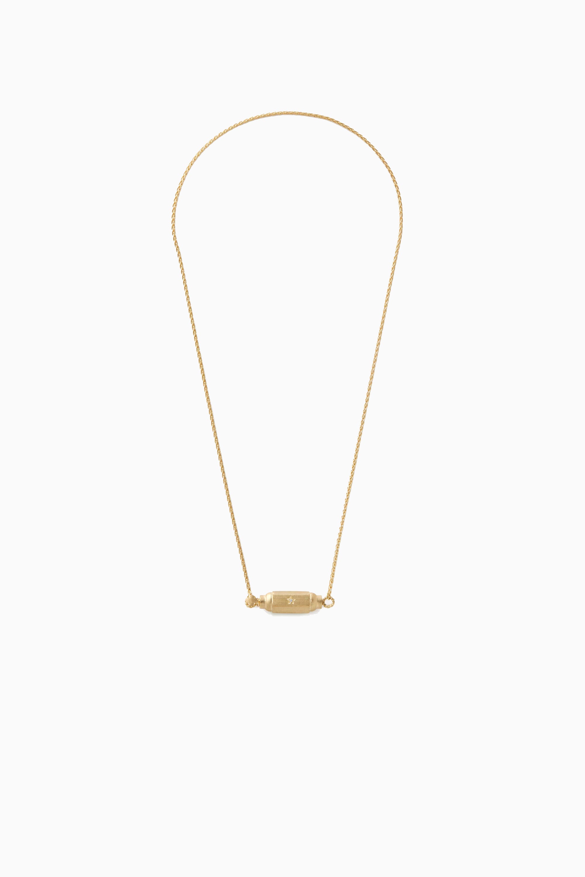 MARIE LICHTENBERG Micro Coco Diamond Locket Necklace - 18k Yg