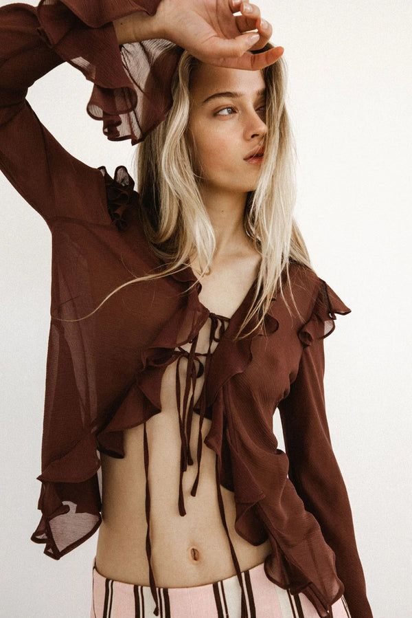 MAGGIE MARILYN Cool About It Top - Chocolate