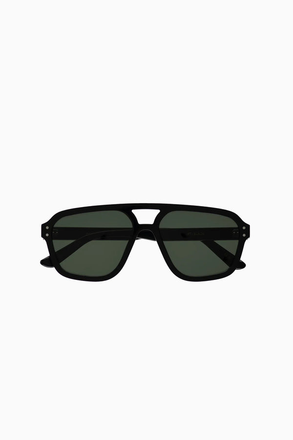 MONOKEL Jet Black Green Solid Lens