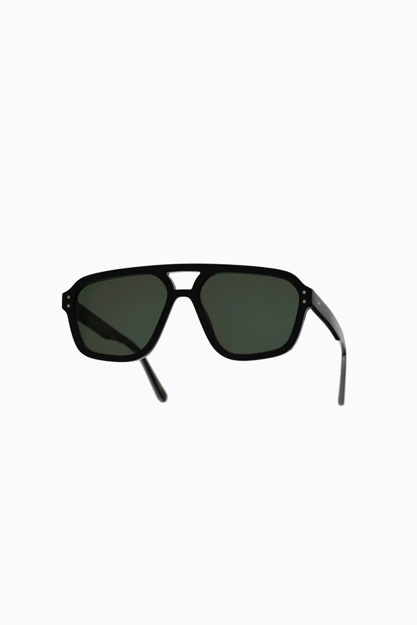 MONOKEL Jet Black Green Solid Lens