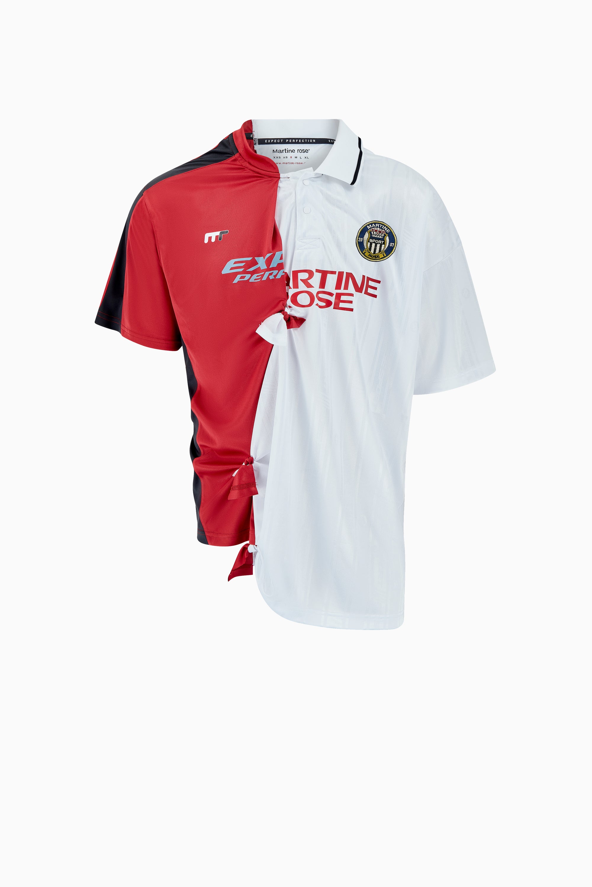 MARTINE ROSE Collage Football Top - White