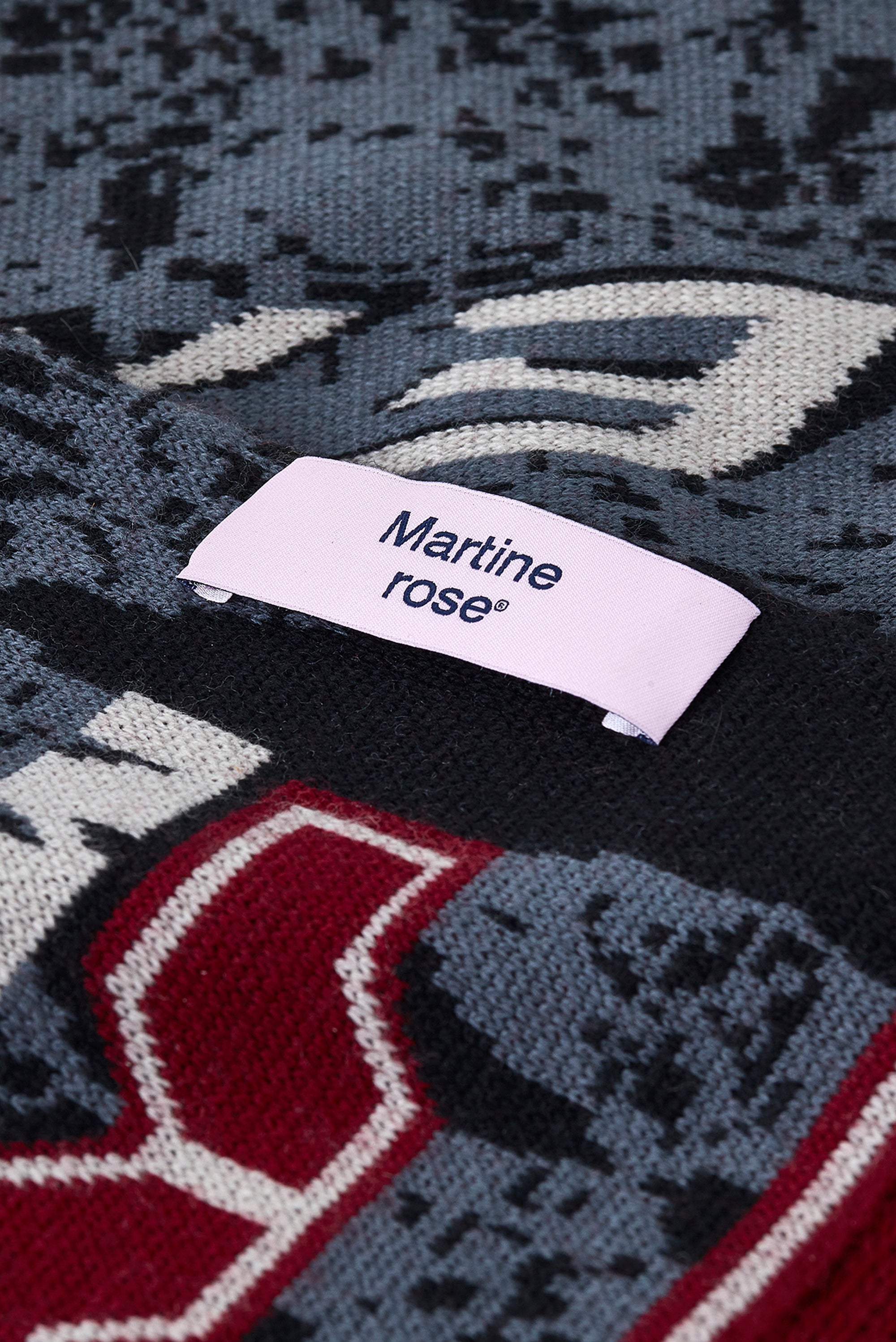 MARTINE ROSE Reversible Scarf - Grey