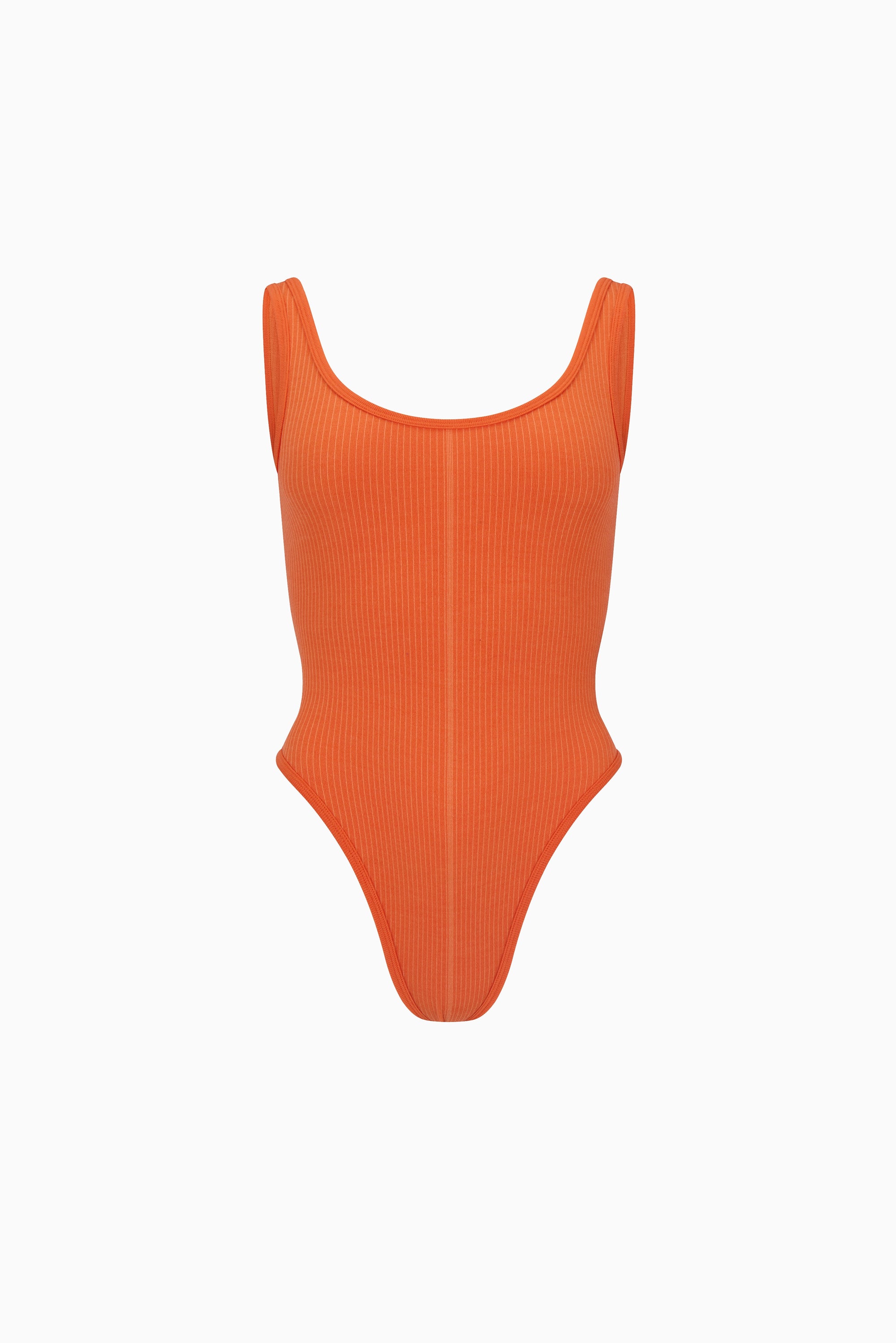 Classic Wool Bodysuit - Papaya