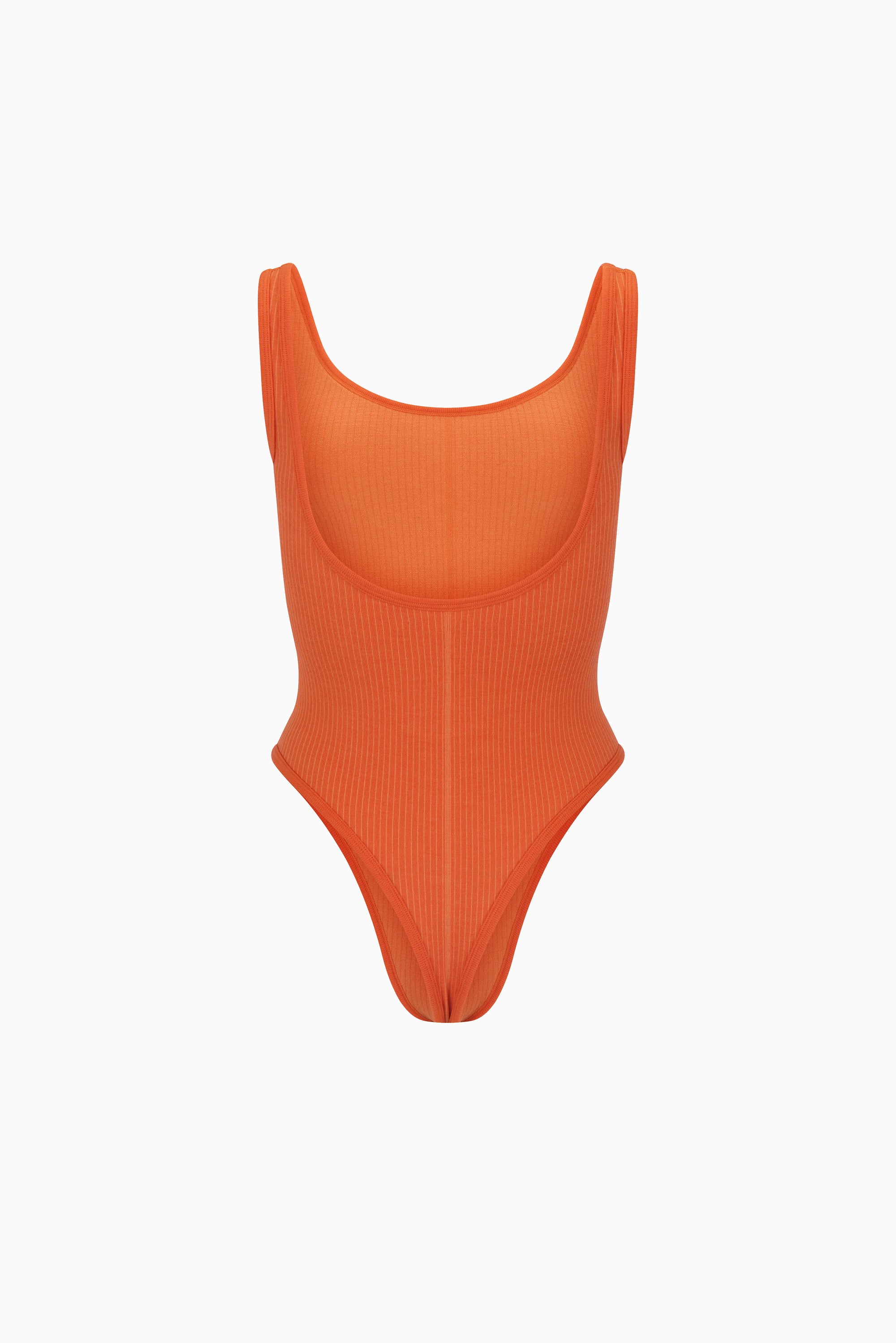 Classic Wool Bodysuit - Papaya