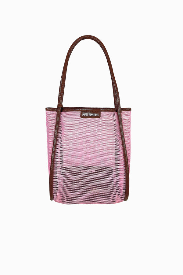 POPPY LISSIMAN Nana Net Tote - BB Pink/Choc