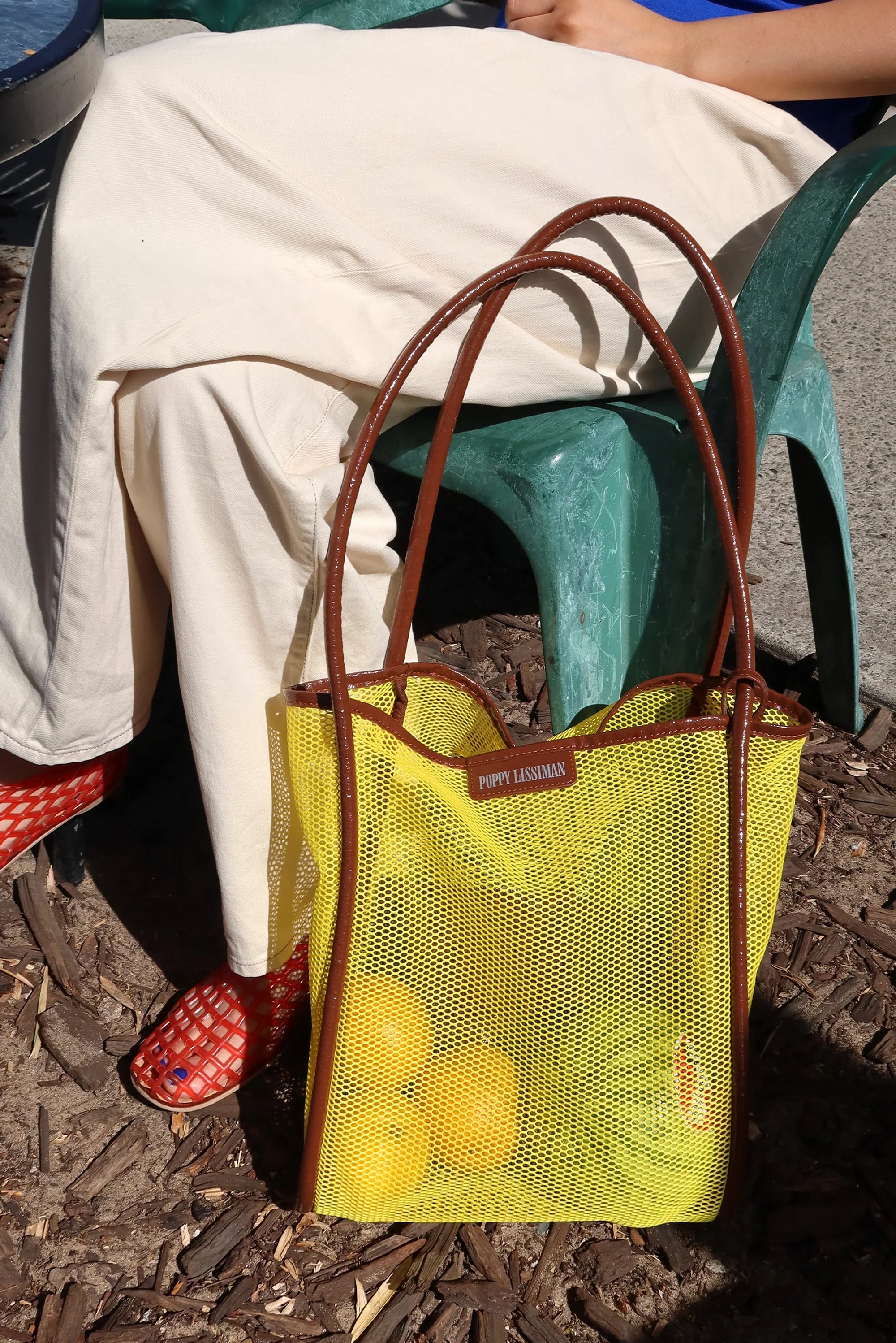 POPPY LISSIMAN Nana Net Tote - Banana/Choc