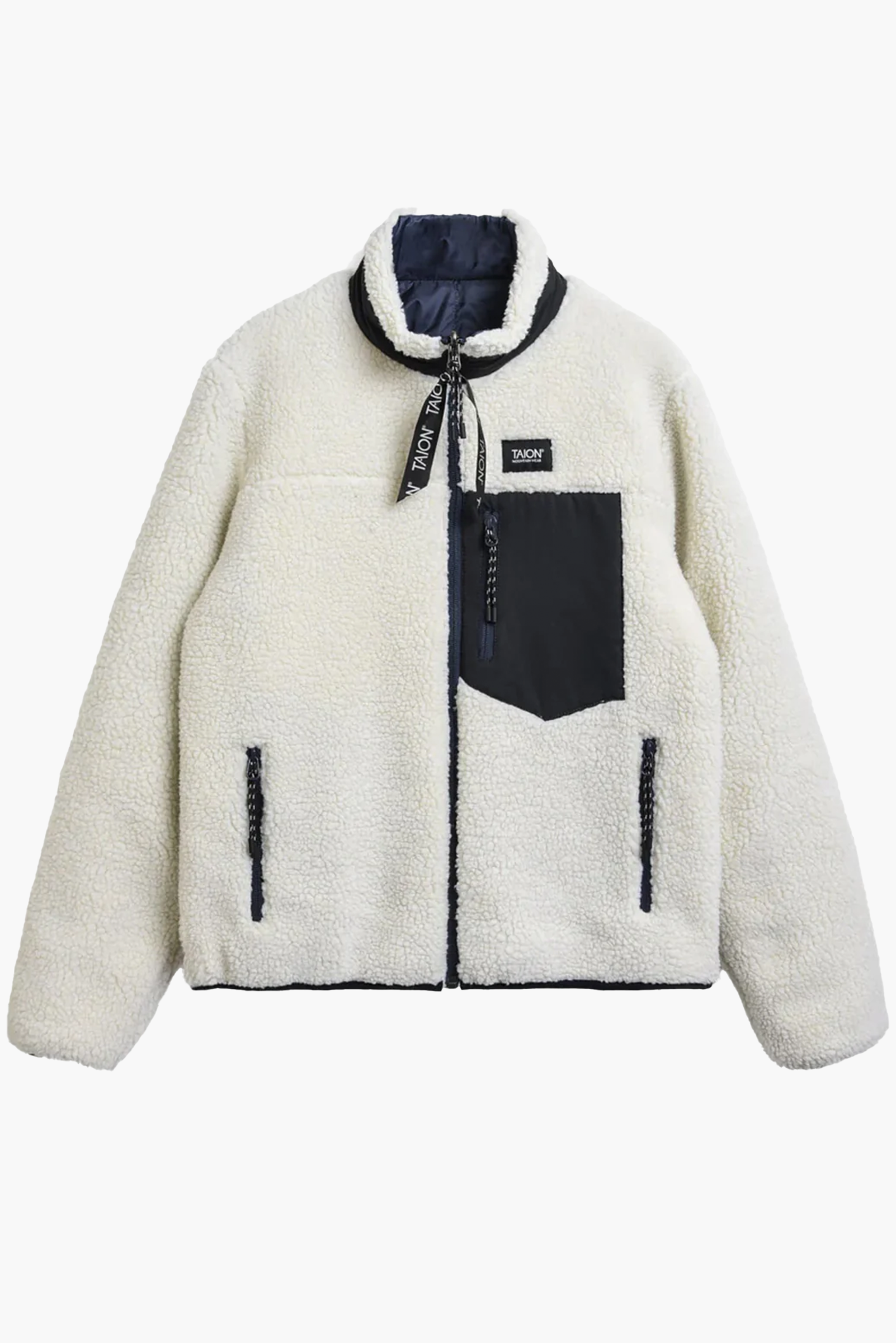 TAION Unisex Down x Boa Reversible Jacket - Navy
