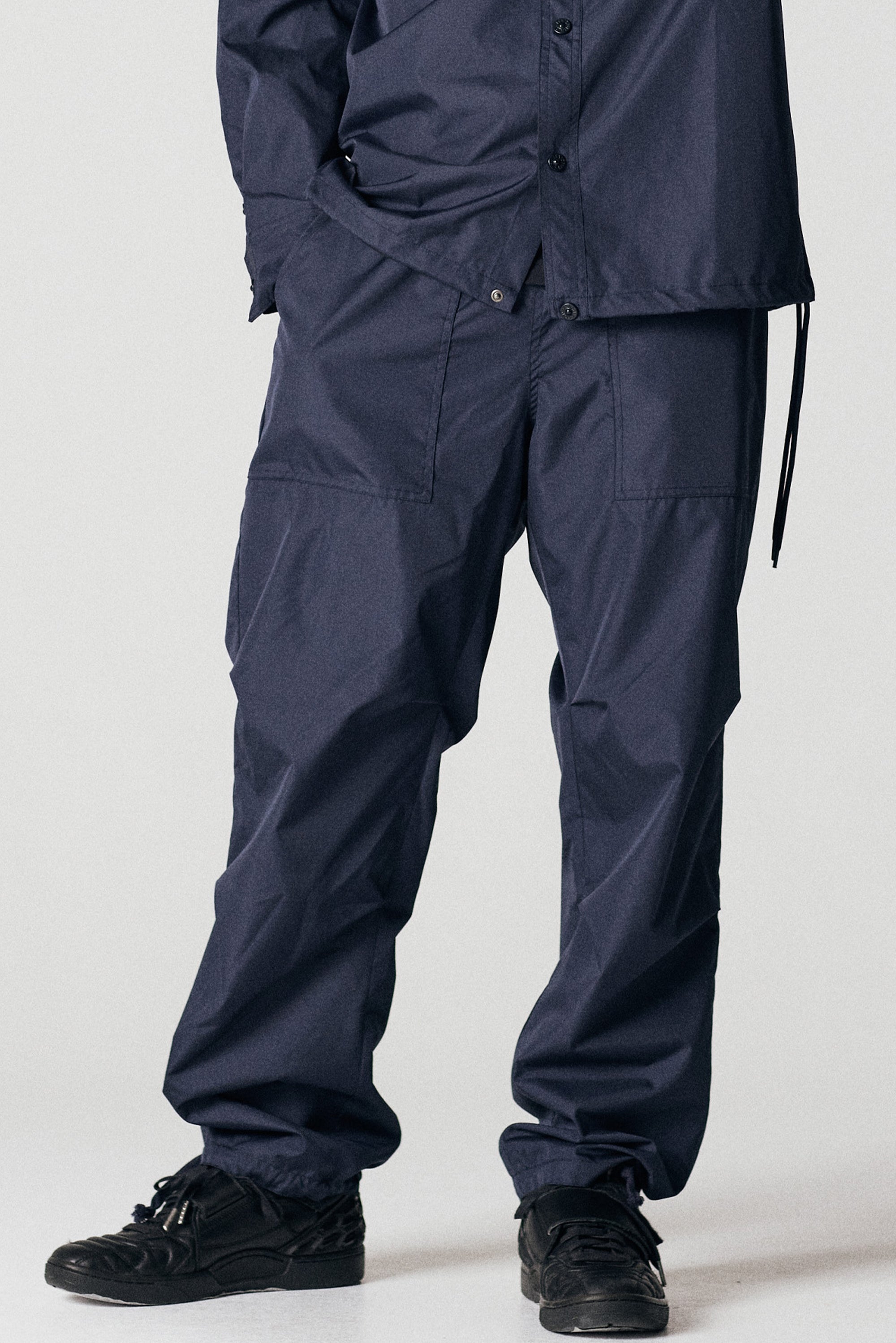 Non Down Military Reversible Wide Pants - Dark Navy
