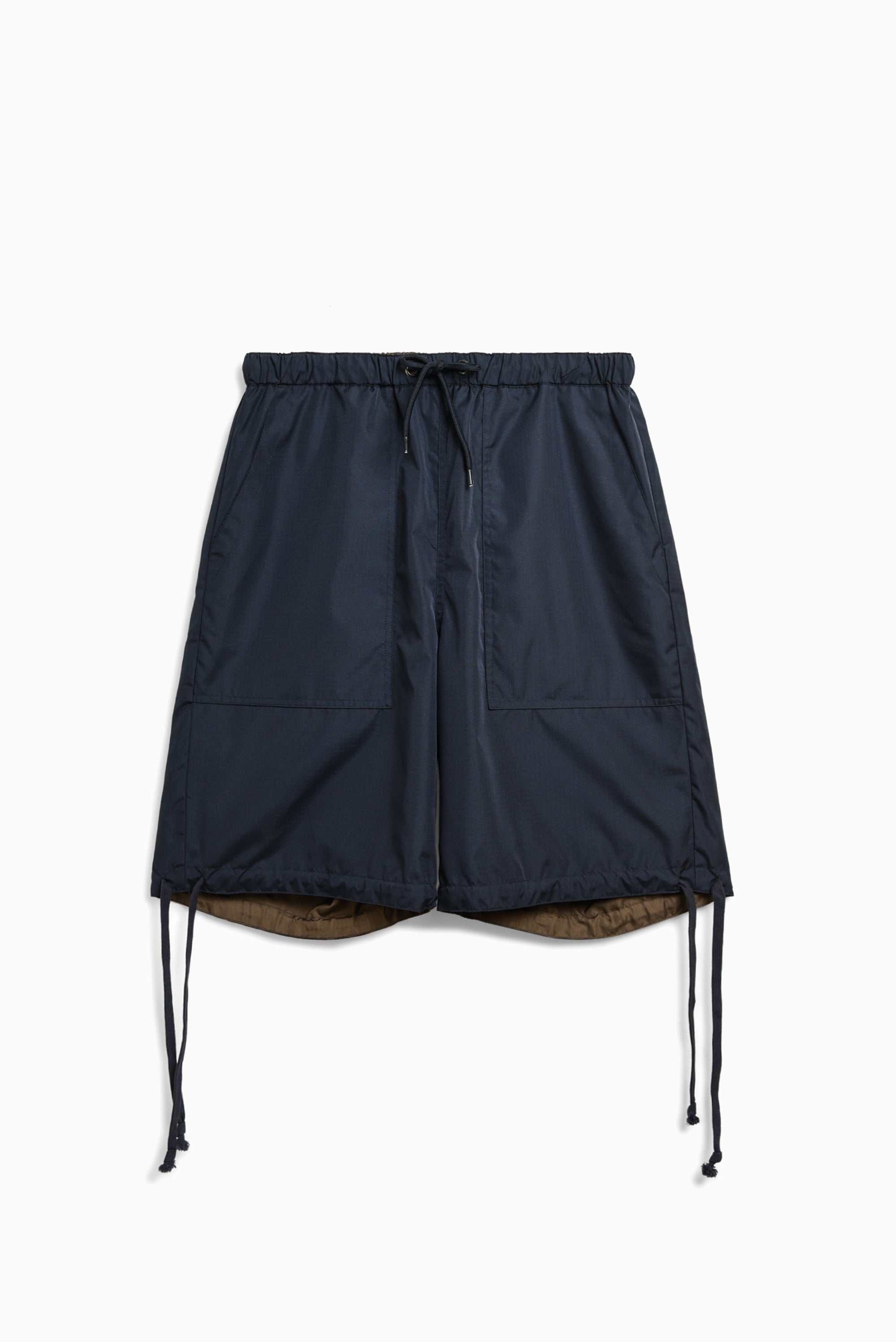 Non Down Military Reversible Shorts - Navy / Brown