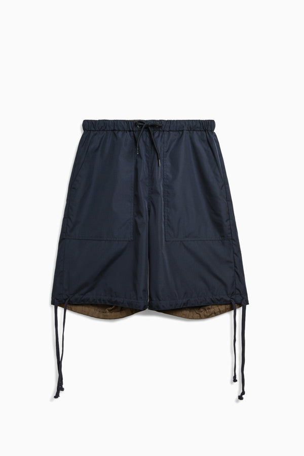 Non Down Military Reversible Shorts - Navy / Brown