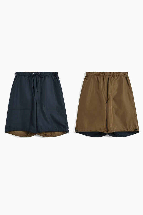 Non Down Military Reversible Shorts - Navy / Brown