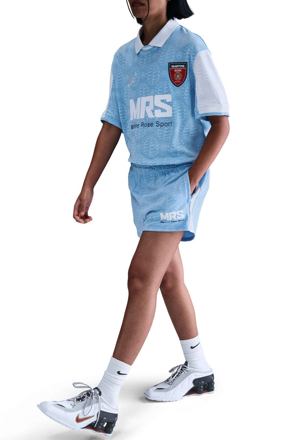 NIKE x MARTINE ROSE SPORT Men's Football Shorts - Psychic Blue/White