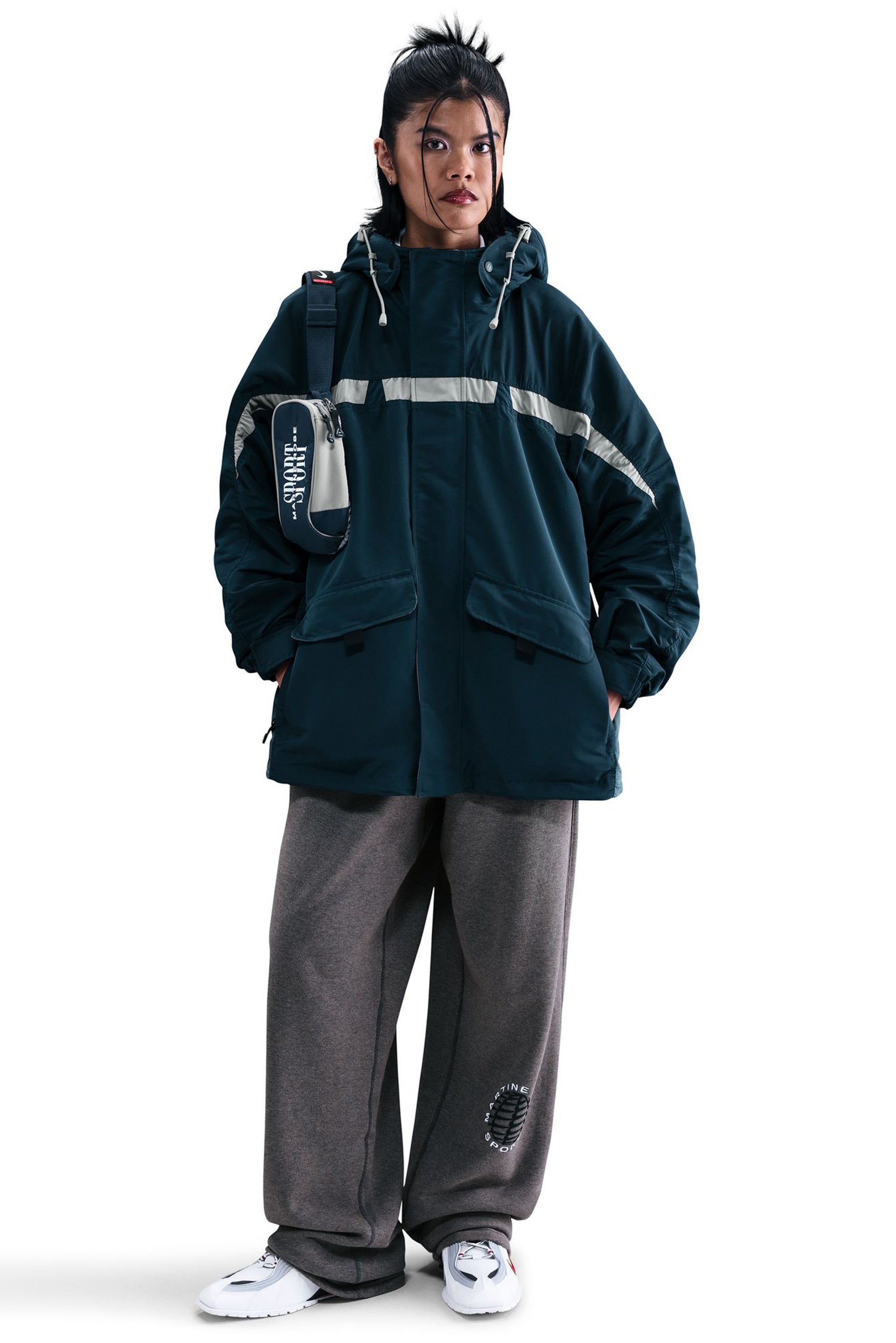 NIKE x MARTINE ROSE SPORT Ski Parka - Armory Navy/Particle Grey