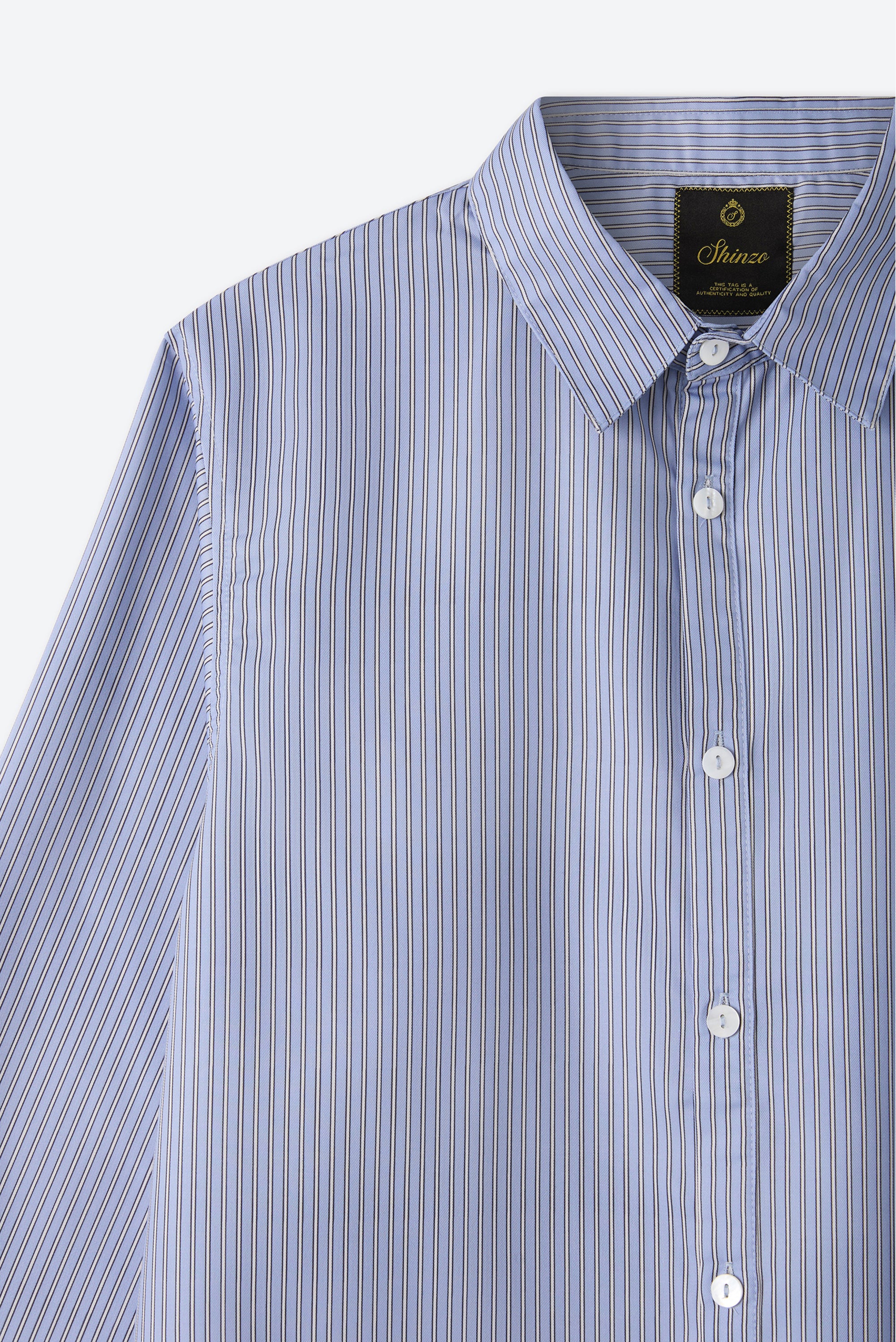 Blue Stripe Office Shirt - Blue