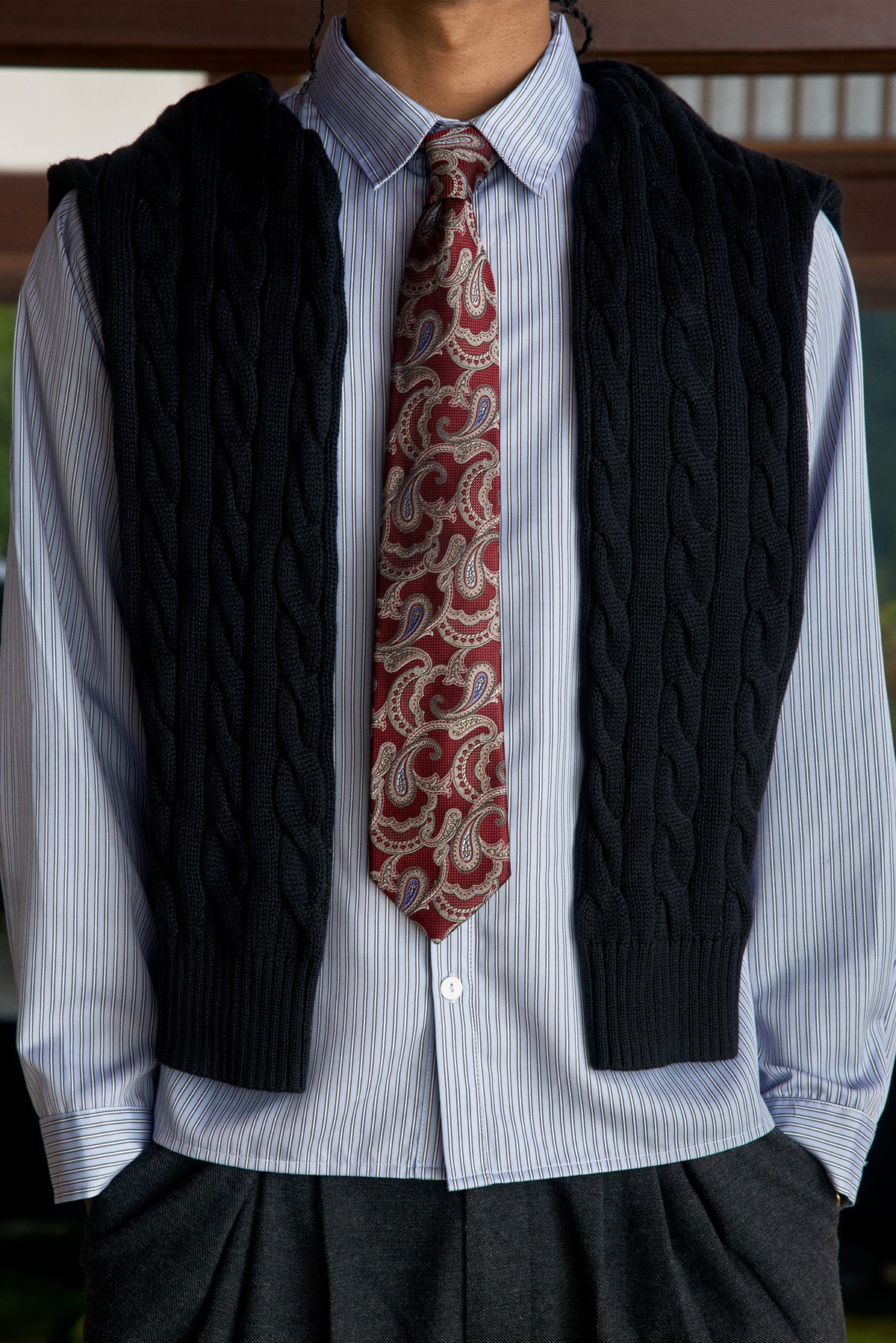 Blue Stripe Office Shirt - Blue