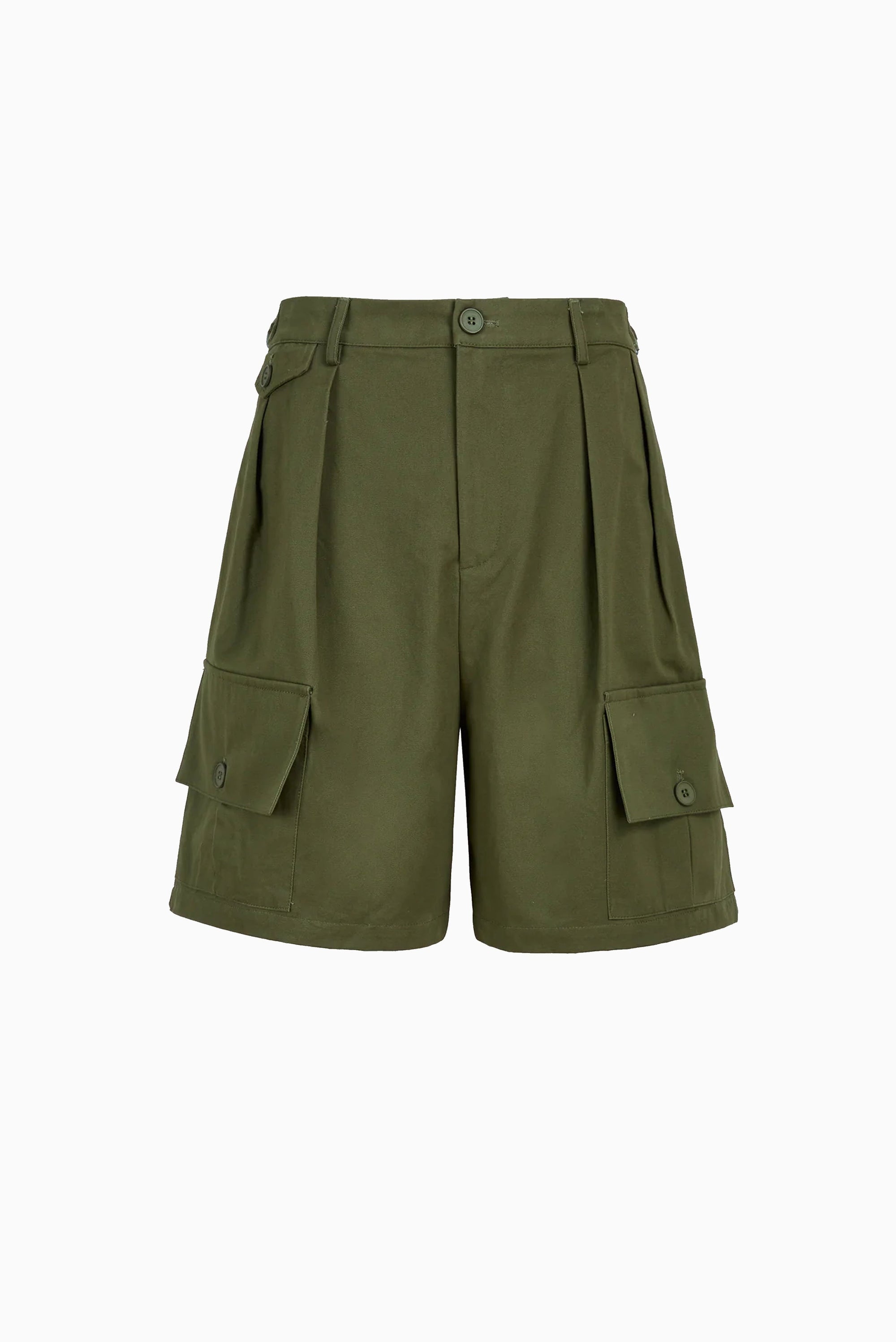 Multi Pocket Shorts - Olive
