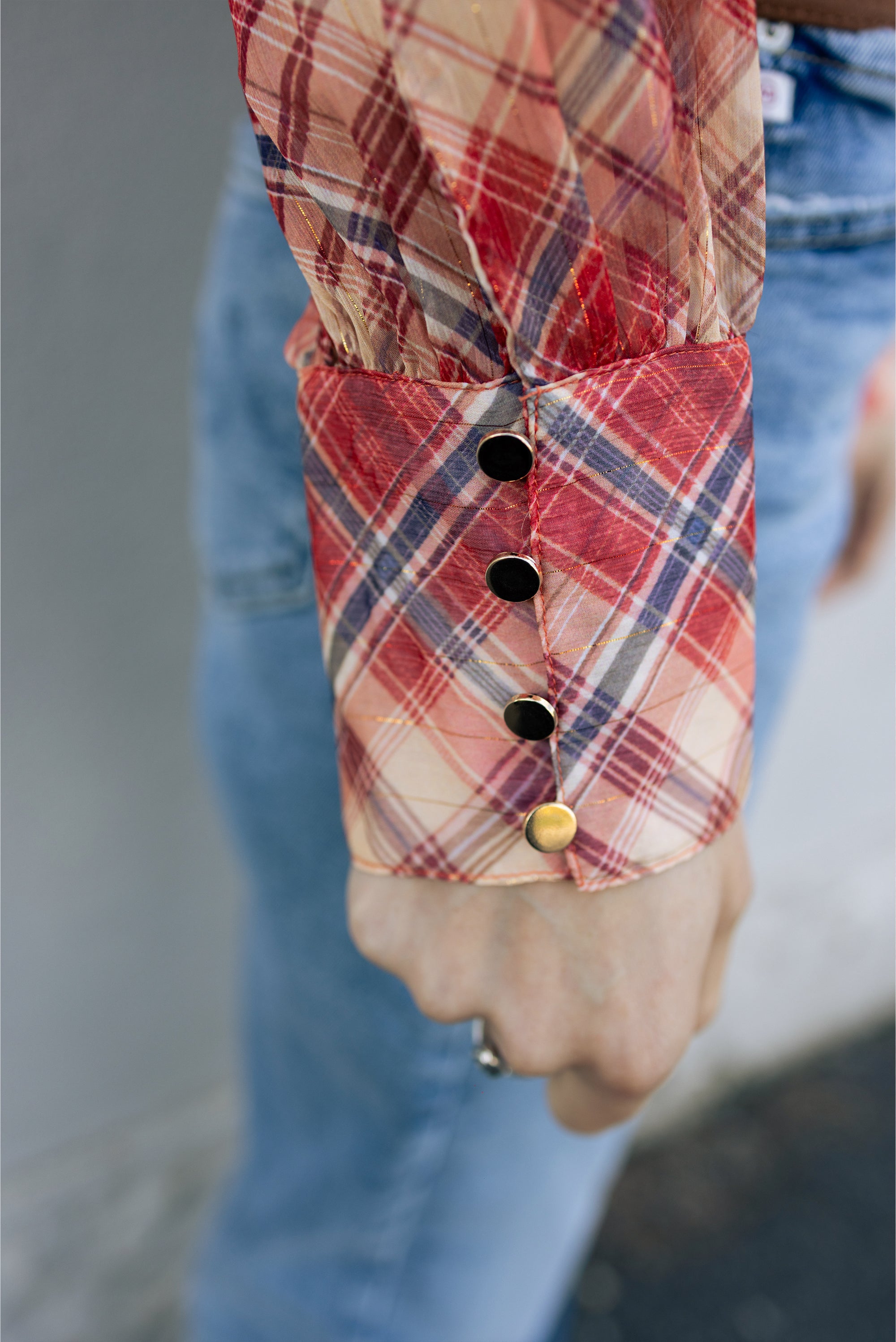 ON PARKS Amore Shirt - Red Check