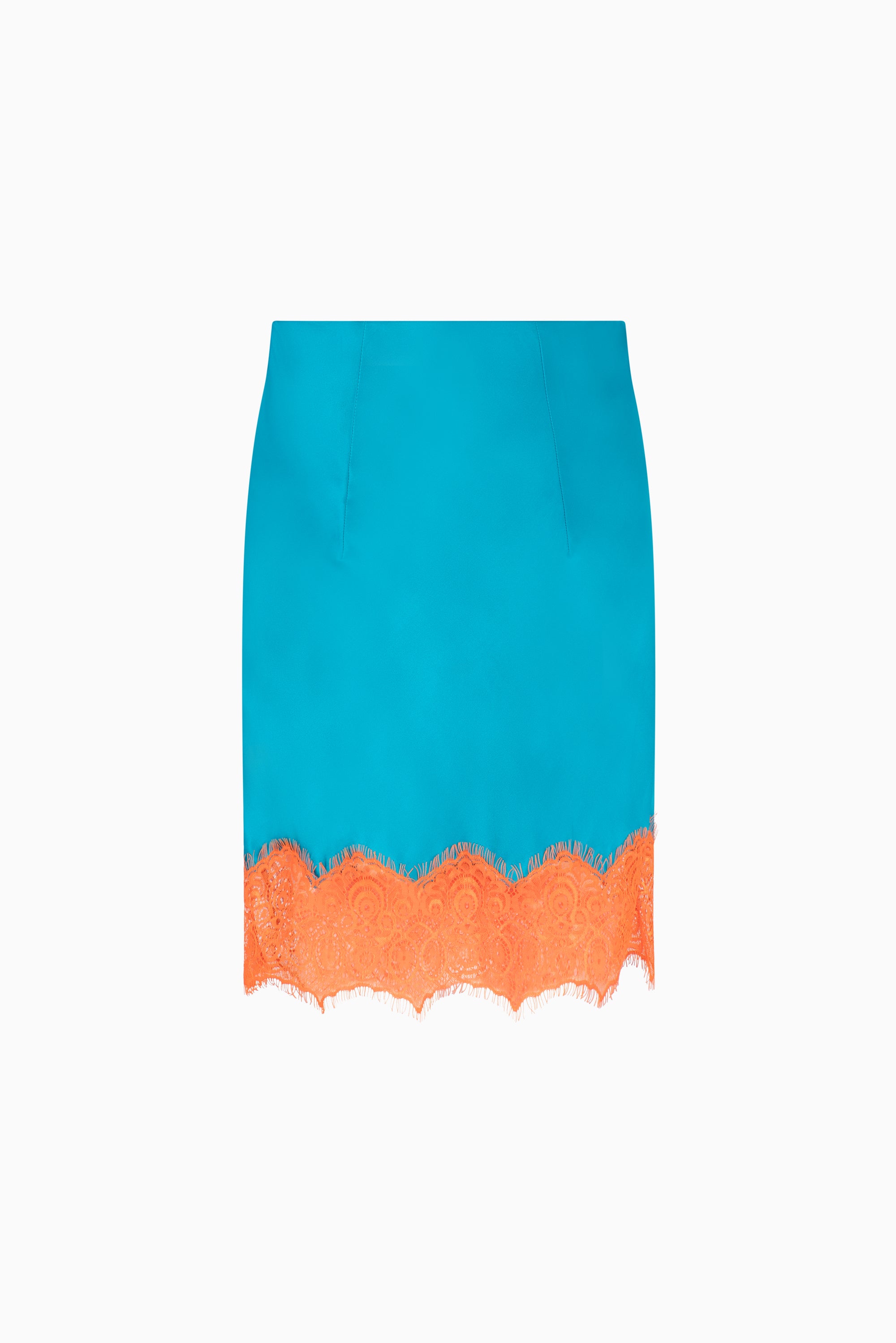 ON PARKS Lipp Silk Skirt 2.0 - Teal/Tangelo