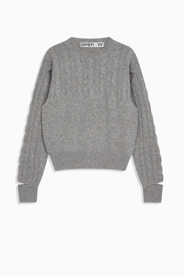 OPEN YY Convertible Cable Knit - Grey
