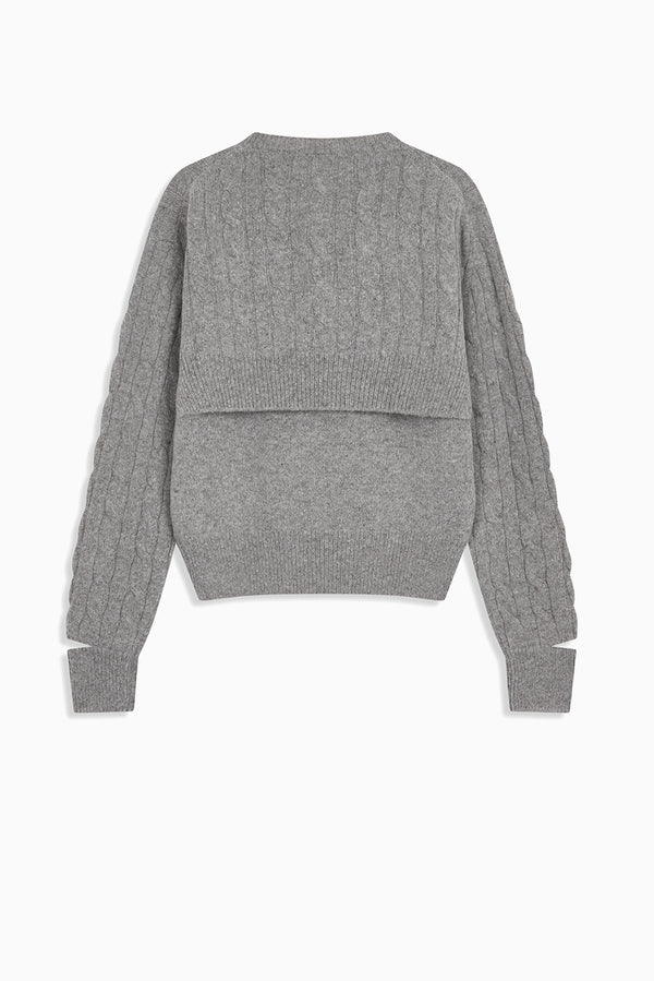 OPEN YY Convertible Cable Knit - Grey