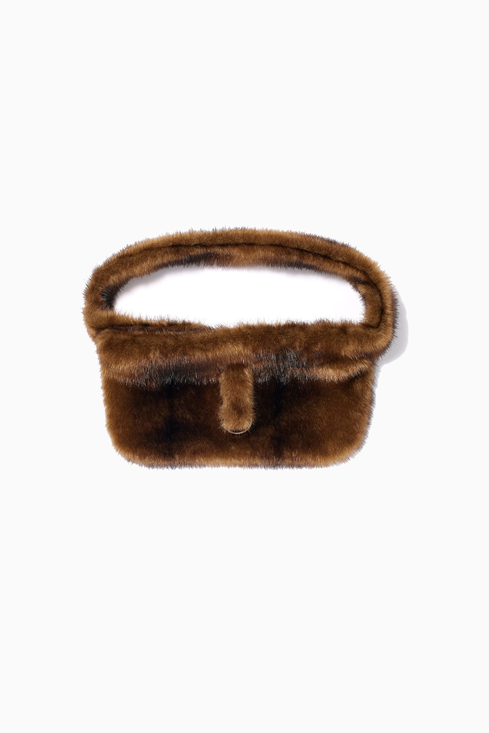 OPEN YY Furry Pocket Belt Bag - Brown