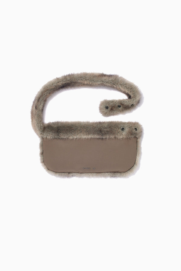 OPEN YY Furry Pocket Belt Bag - Grey