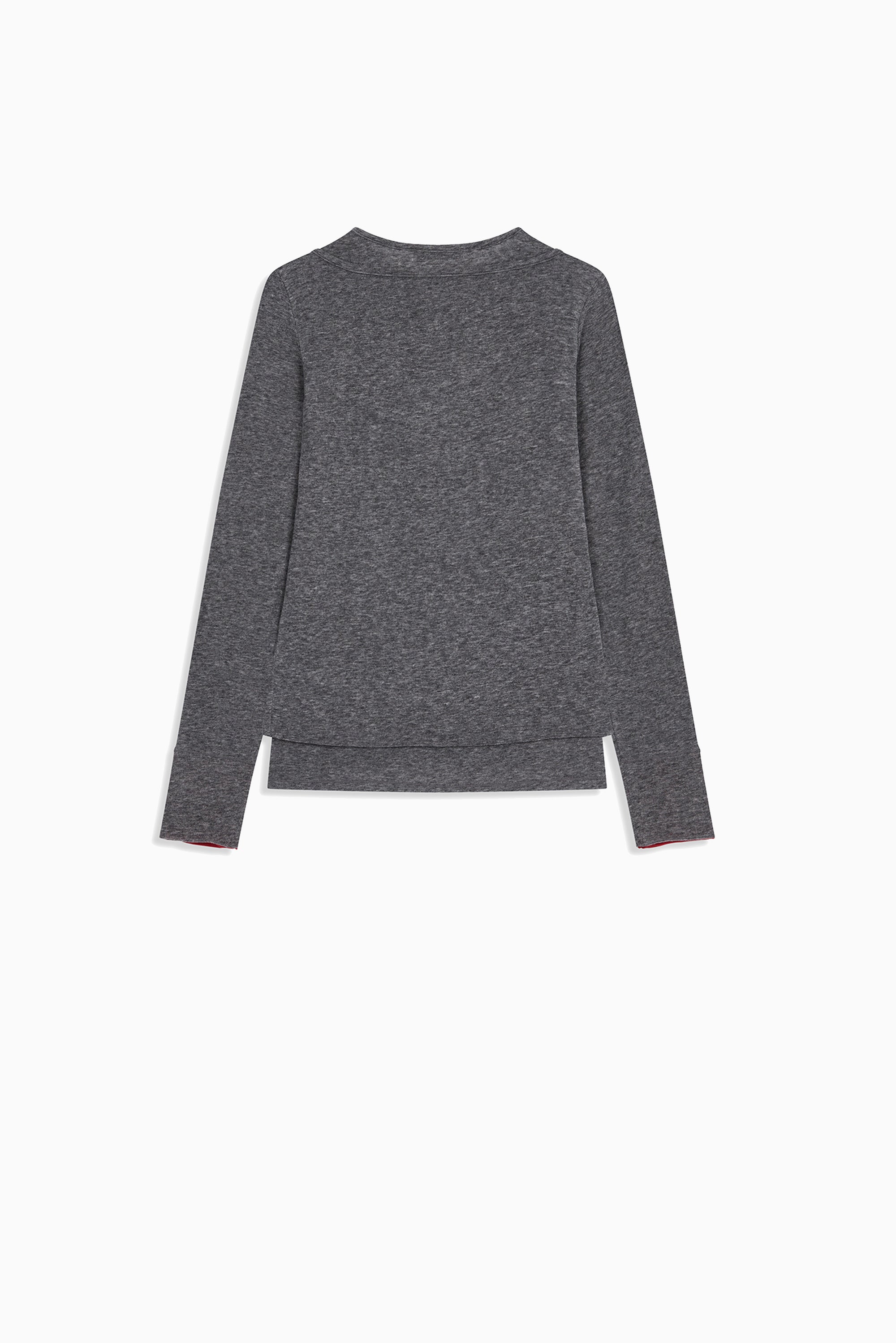 OPEN YY Layered Henley Lounge Tee - Blue