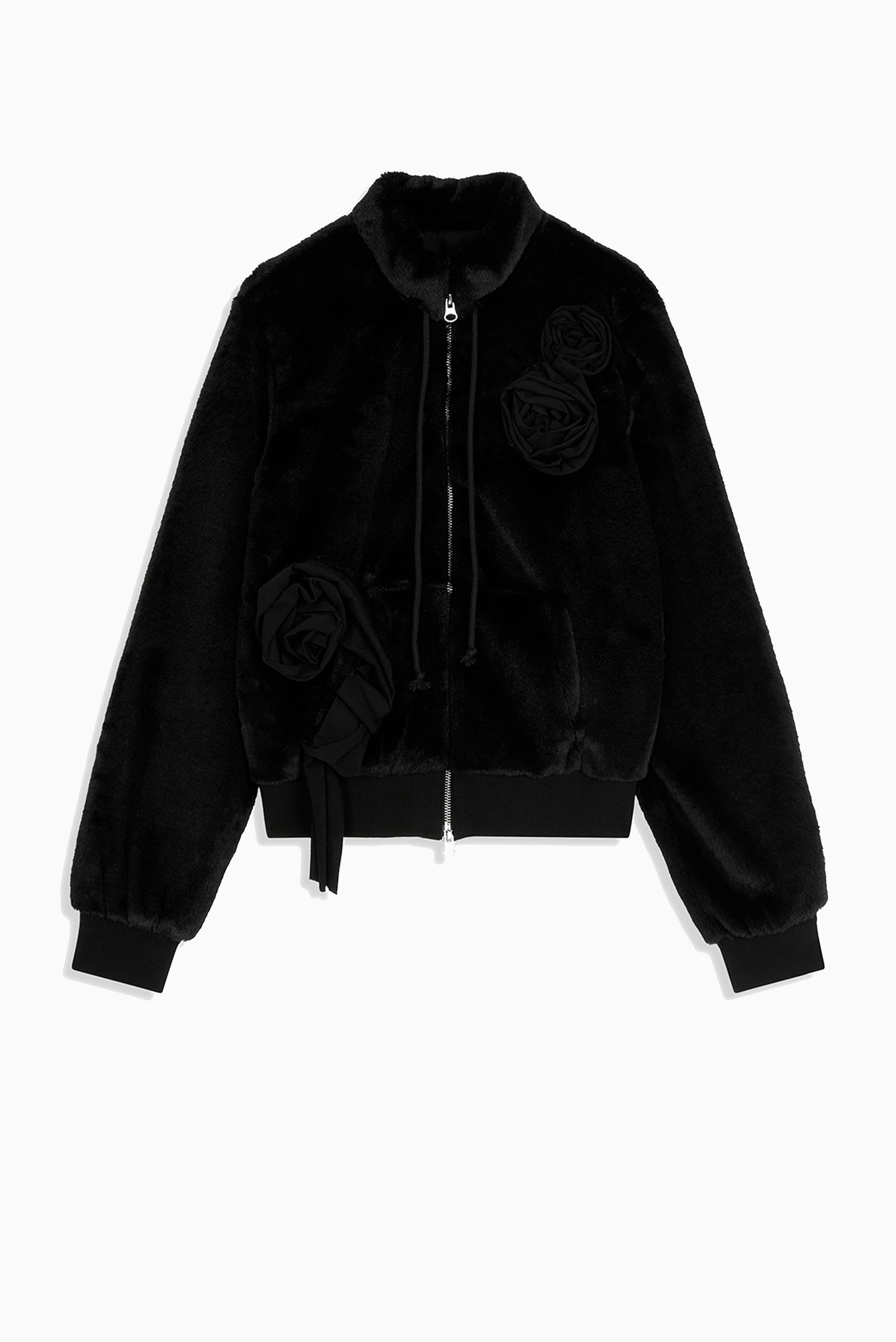 OPEN YY Fleece Applique Zip-up Jacket