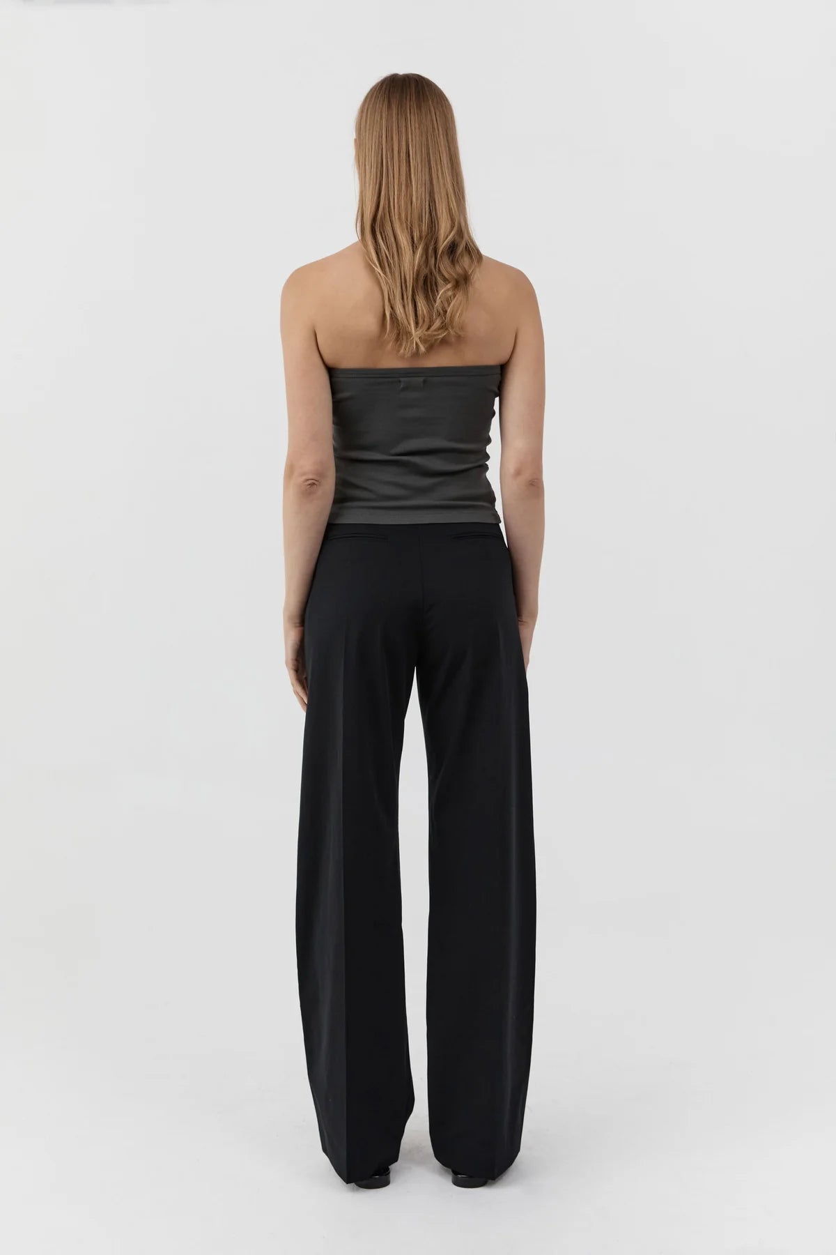 Organic Cotton 90s Strapless Top - Dark Moss