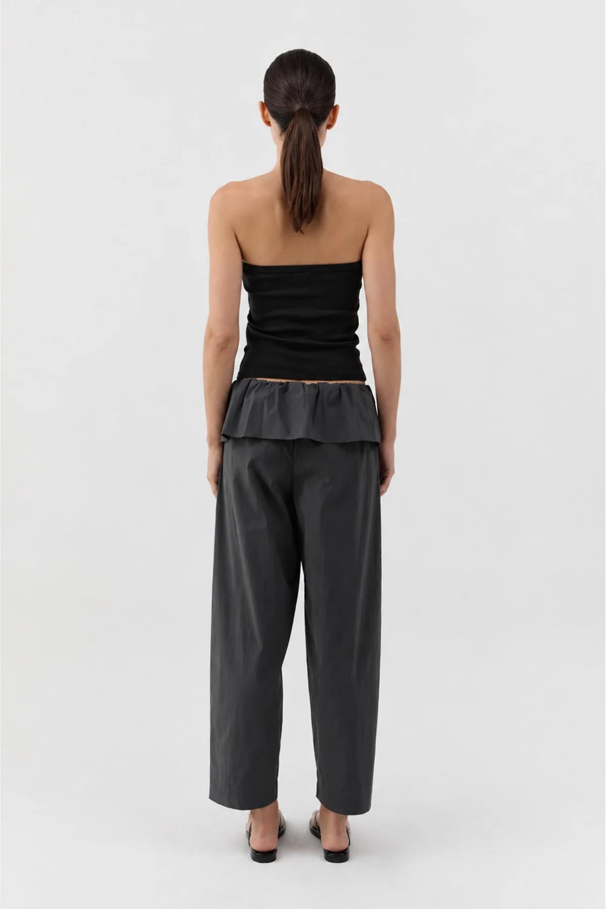 Organic Cotton 90s Strapless Top - Black