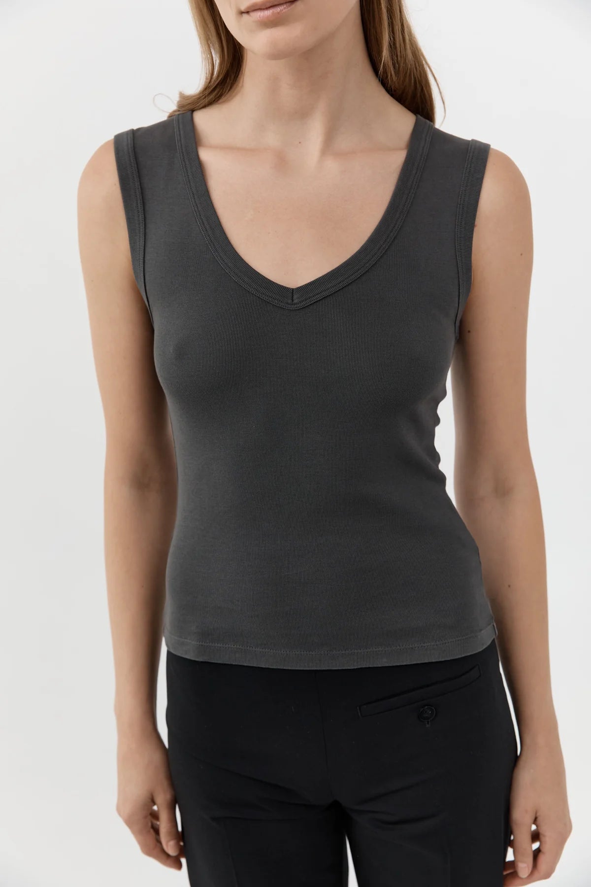 Organic Cotton 90s Top - Dark Moss