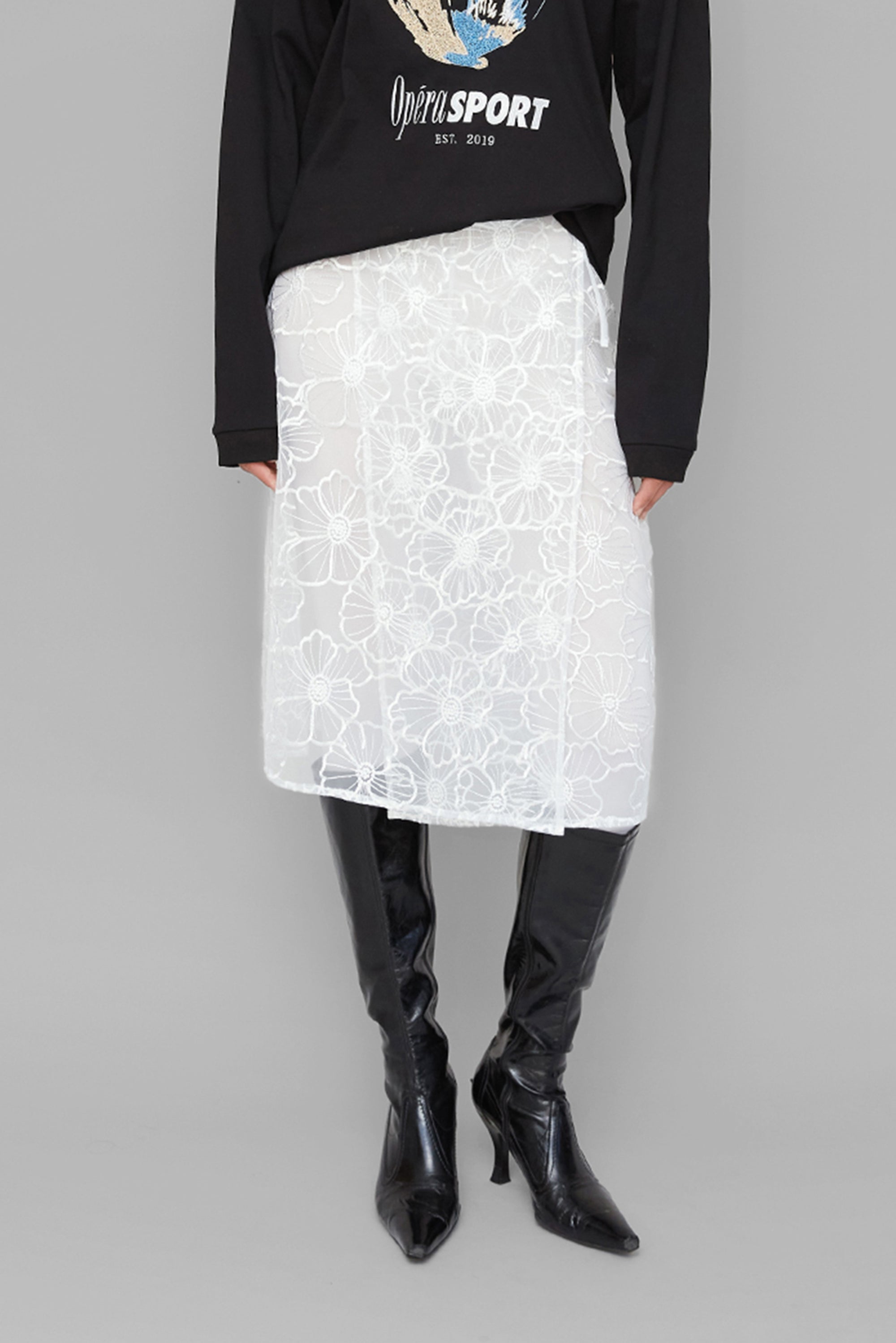 OPERA SPORT Alba Long Skirt - White