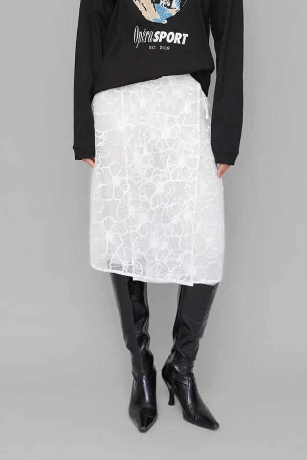 OPERA SPORT Alba Long Skirt - White