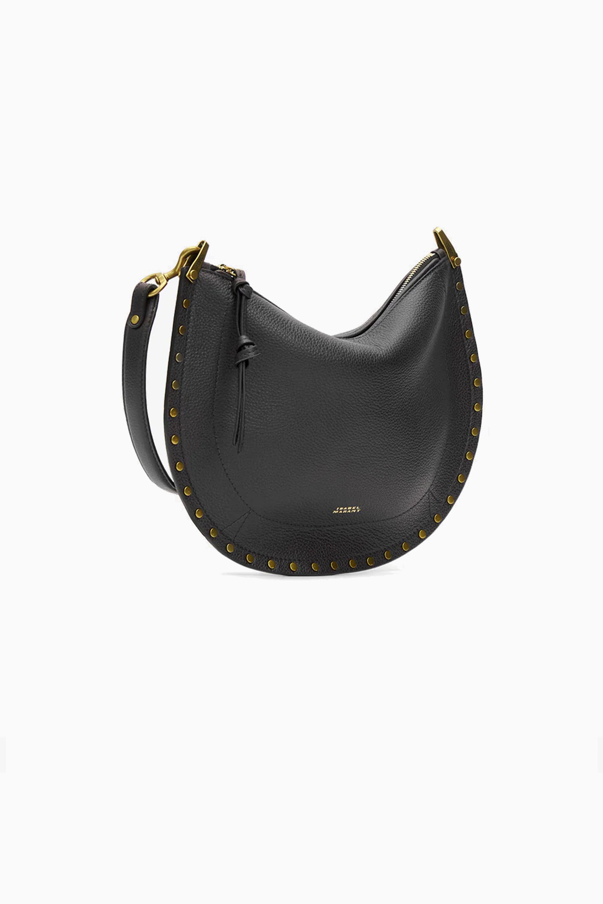 Oskan Soft Zip Shoulder Strap Bag - Black