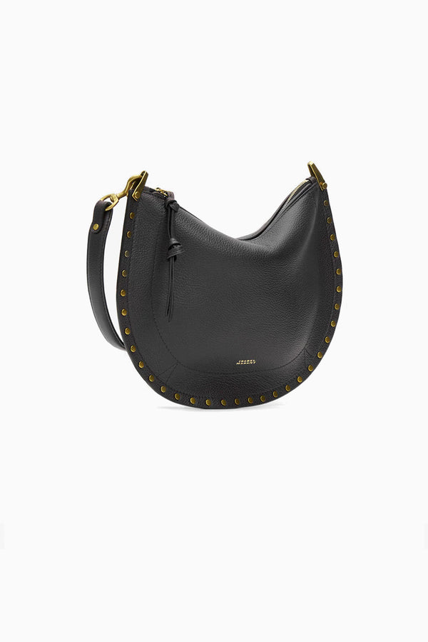 Oskan Soft Zip Shoulder Strap Bag - Black