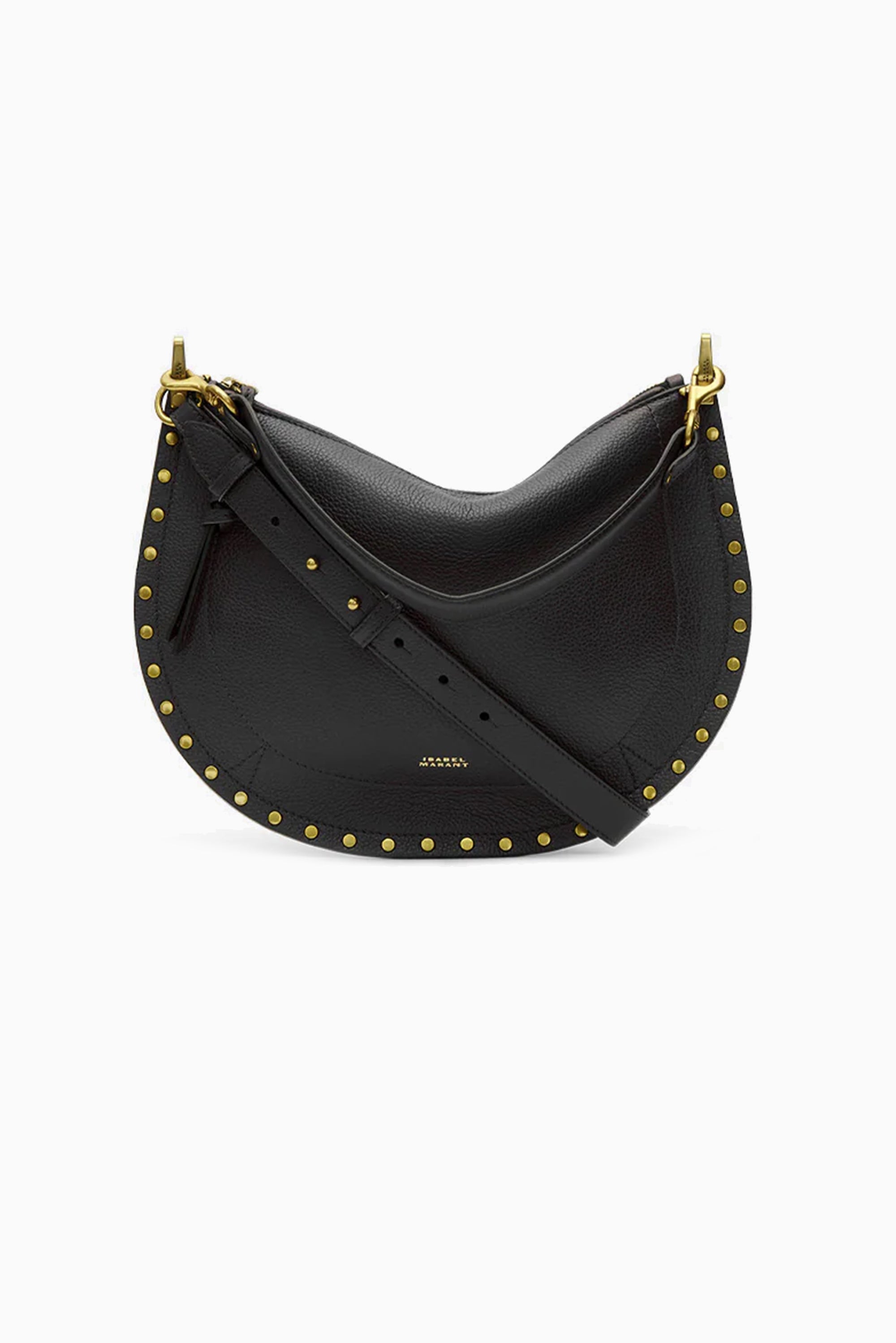 Oskan Soft Zip Shoulder Strap Bag - Black