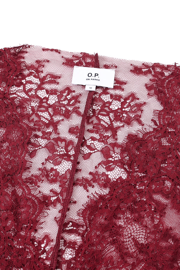 Palais Lace Top -  Burgundy