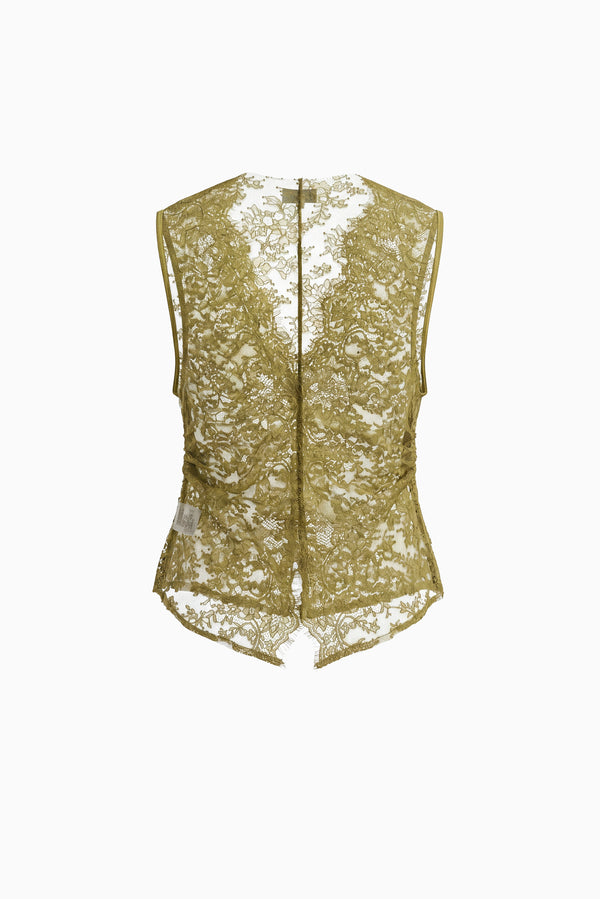 Palais Lace Top -  Chartreuse