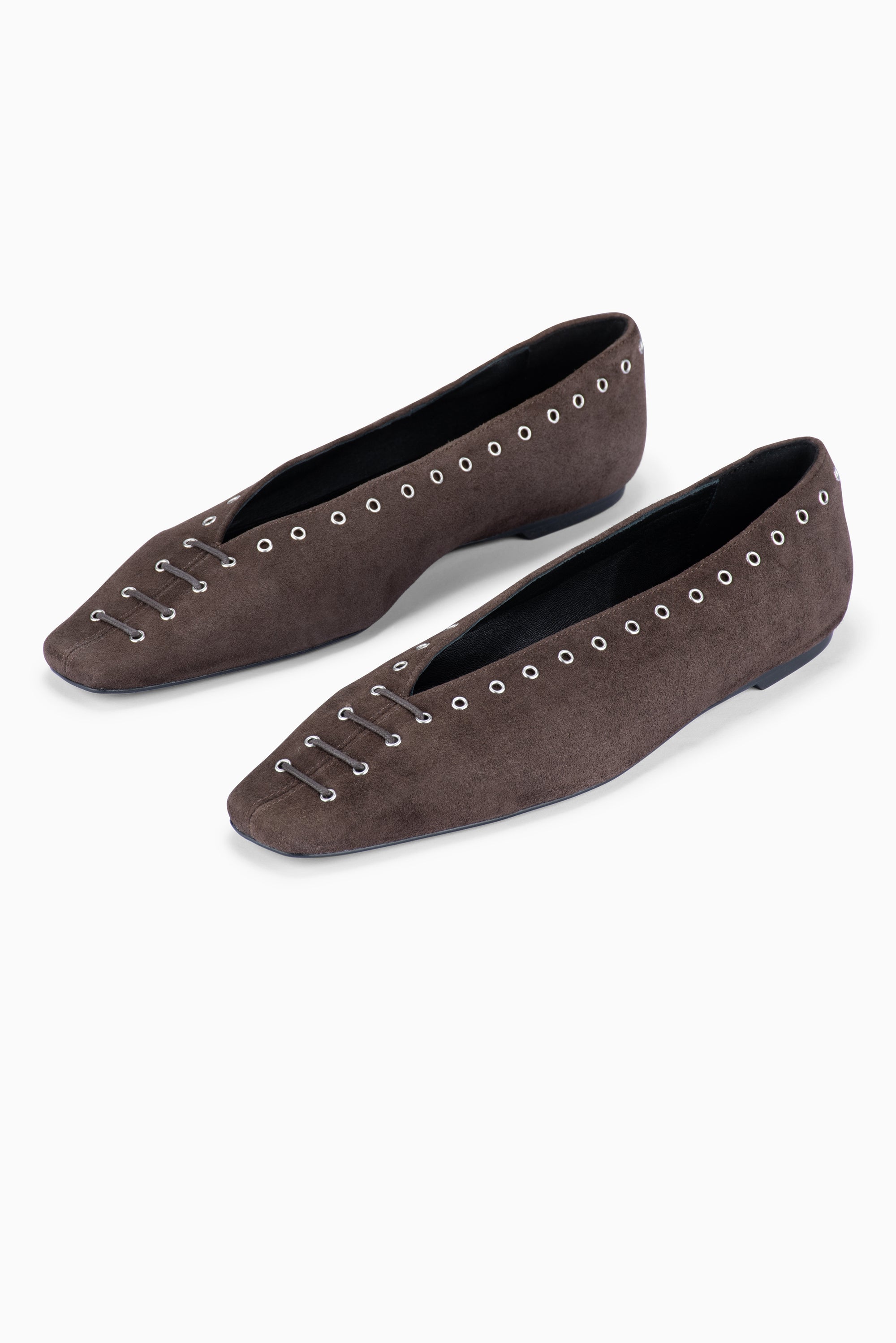 PANAME Odette Flat - Brown Suede